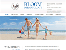 Tablet Screenshot of bloomdermatology.com